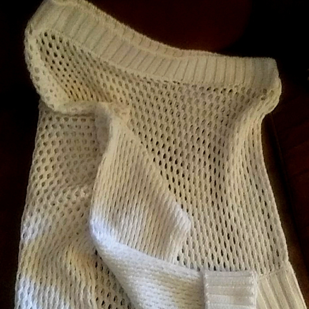 One Arm Winter White JLo Sweater